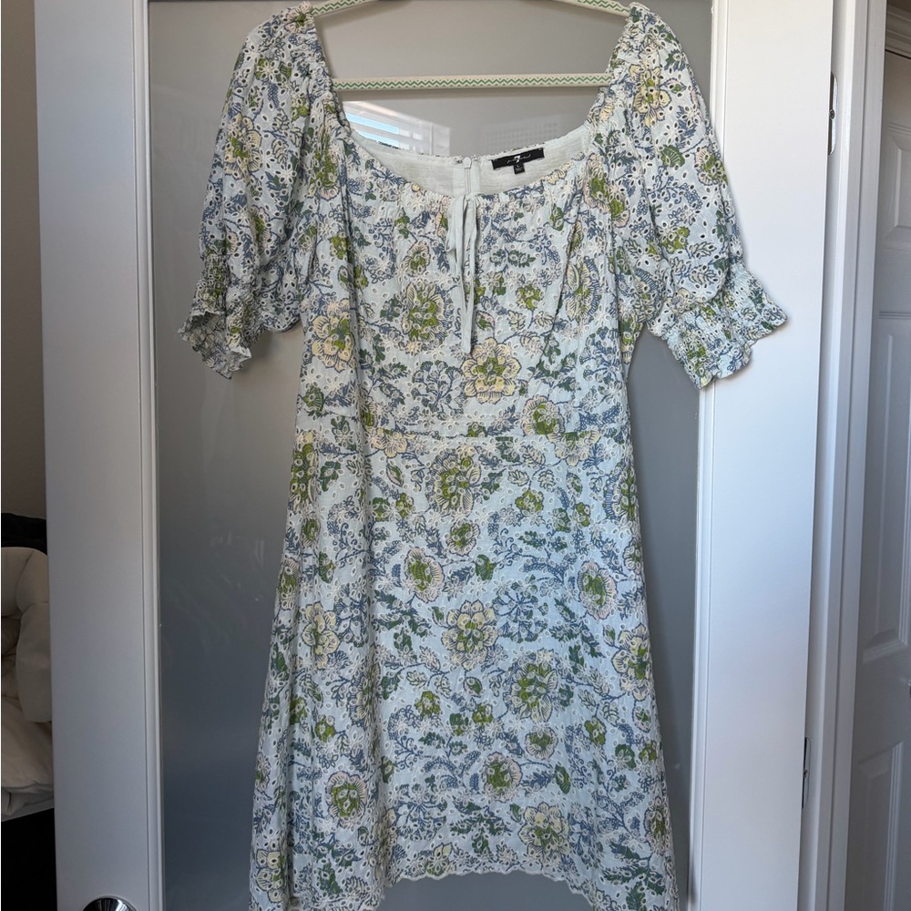 Floral Mini Dress with Puff Sleeves